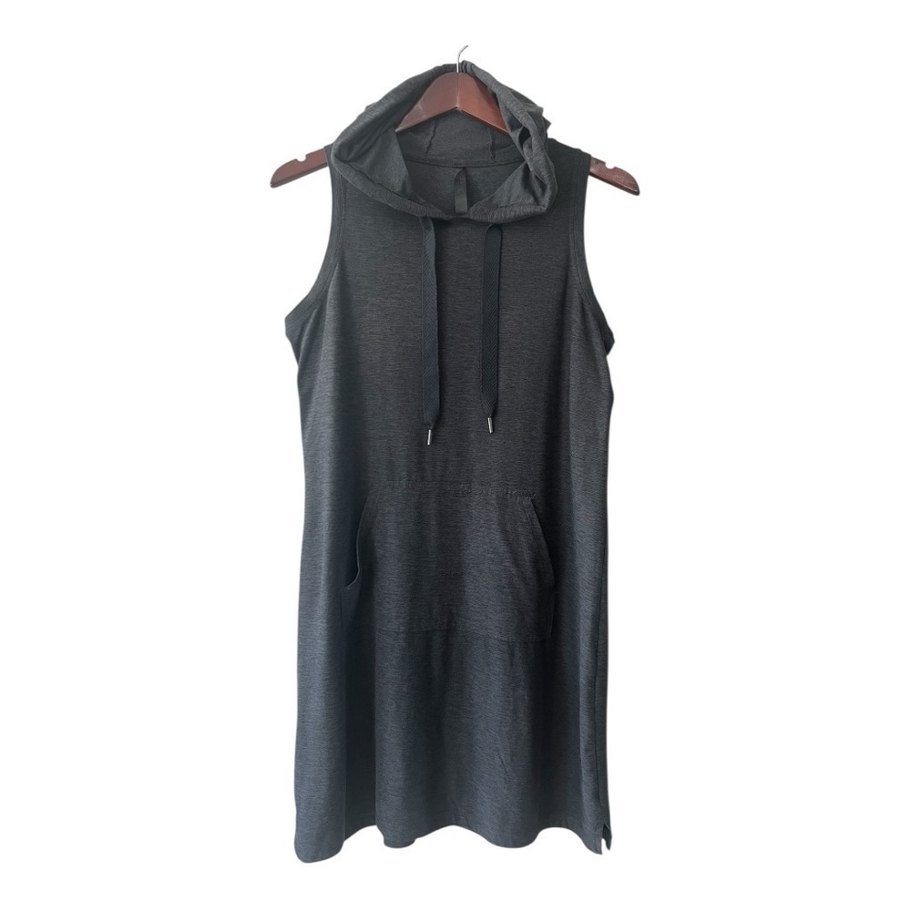 KYODAN Outdoor Hooded Shirt Dress Size M Dark Gray Women